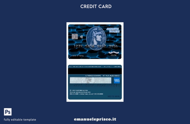 stile verificato Modello di carta di credito bancaria USA New York American Expr